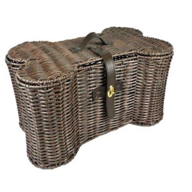 Bone-Shaped Wicker Storage Basket (for dog toys!)