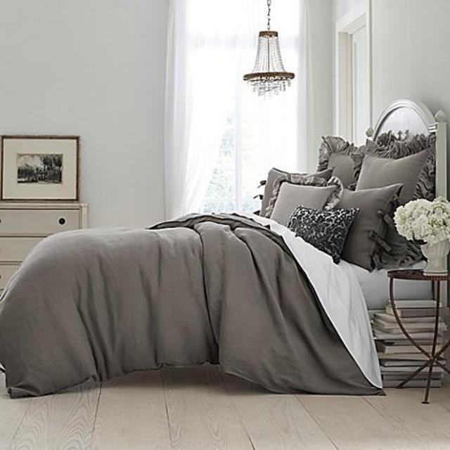 Wamsutta® Vintage Washed Linen King Duvet Cover in Charcoal