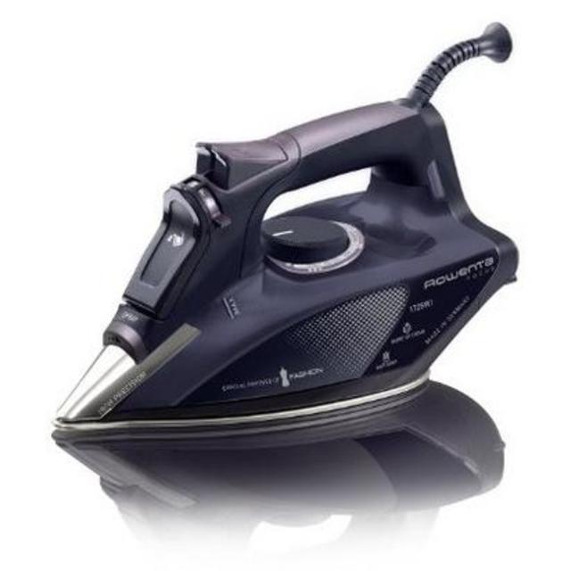 Rowenta DW5197 Focus Steam Iron with 400-Hole Stainless Steel Soleplate, 1725-Watt, Purple