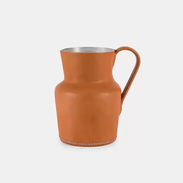 Leather Wrapped Vase
