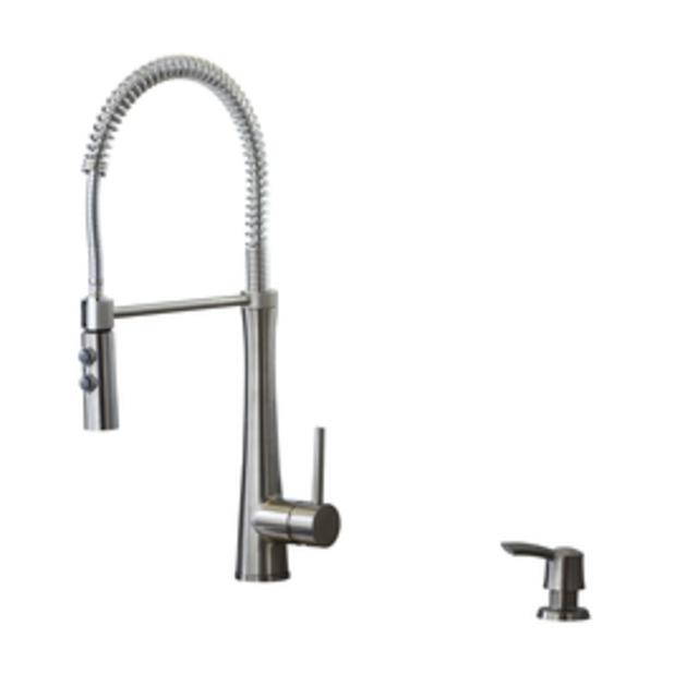 Giagni Fresco Stainless Steel 1-Handle Pull-Down Kitchen Faucet