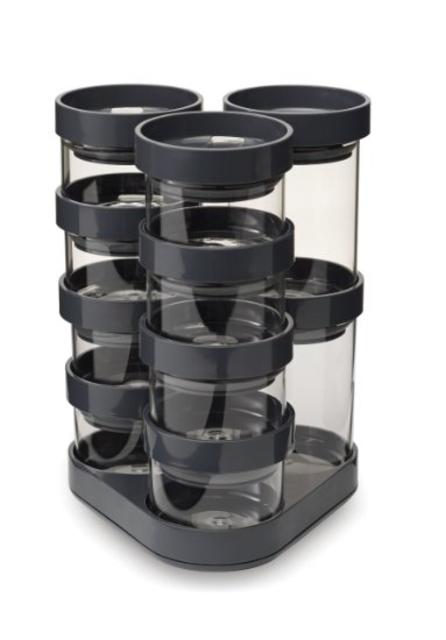 Spice Store Spice Storage Carousel, Black