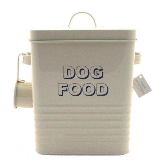 Dog Food Storage Container, Cream