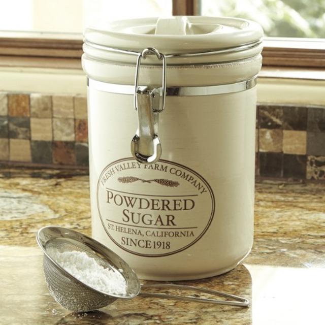 CHEFS Fresh Valley Airtight Canister - Powdered Sugar