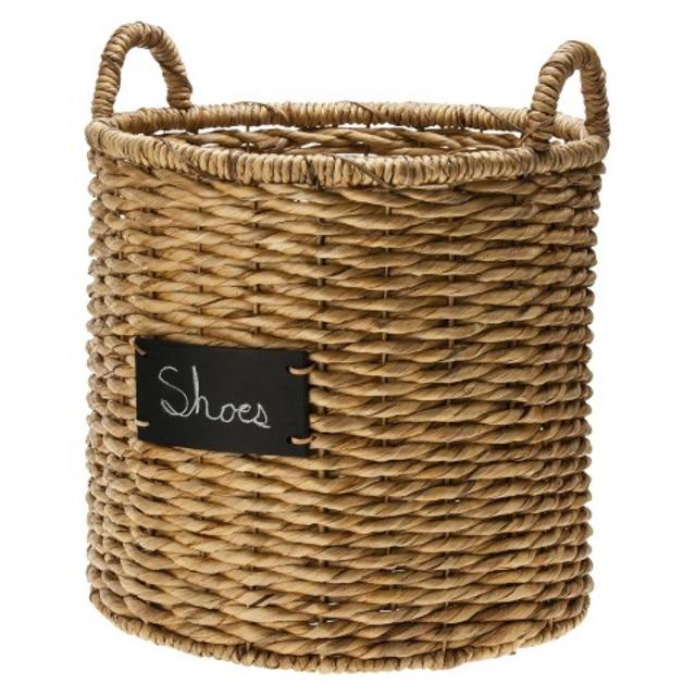 Smith & Hawken™ Round Decorative Basket with Chalkboard