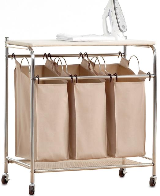 Neatfreak Hampers, Everfresh Laundry Triple Sorter with Ironing Board