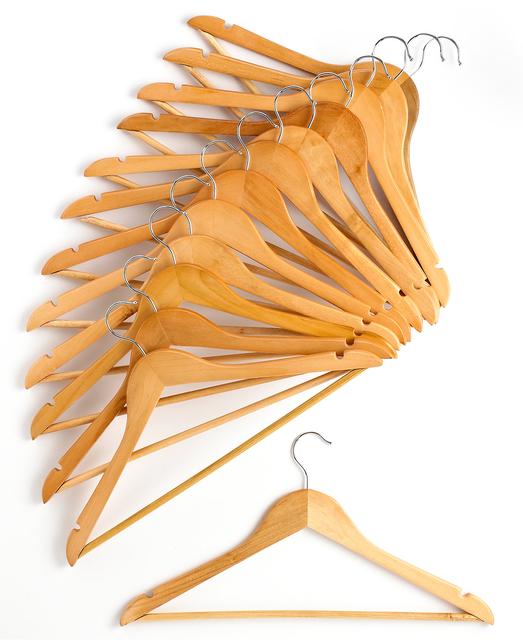Honey Can Do Hangers, 24 Piece Set Wood Non Slip