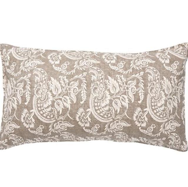 Alessandra Floral Reversible Sham, King, Gray