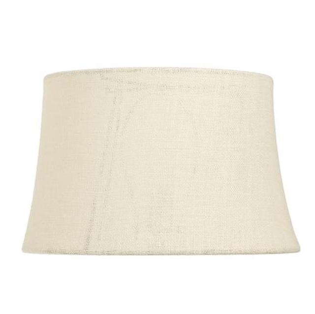 Burlap Tapered Drum Lamp Shade, Medium, Bleached