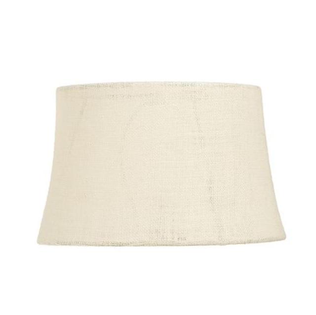 Burlap Tapered Drum Lamp Shade, Small, Bleached