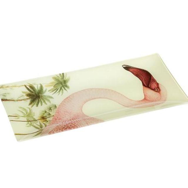 Animal Decoupage Tray, Flamingo