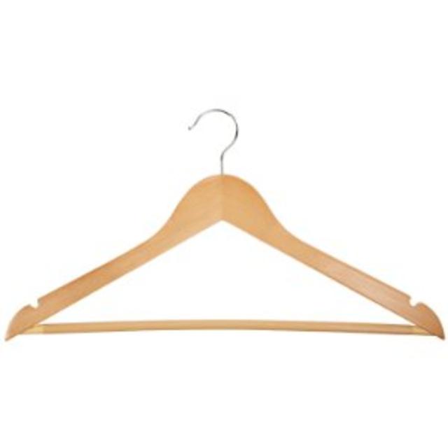 AmazonBasics Wood Suit Hangers - 30 Pack