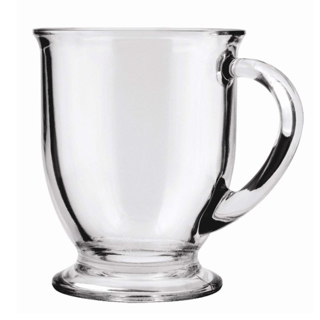 Anchor Hocking Café Glass Coffee Mugs, 16 oz (Set of 6)