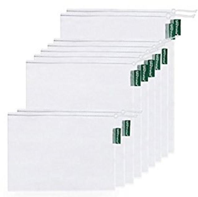 Earthwise Premium Reusable Mesh Produce Bags Washable Grocery Set of 9 - 3 Different Sizes 12x17in, 12x14in, 12x8in