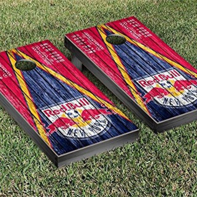 New York Red Bulls MLS Cornhole Game Set Triangle Weathered Version