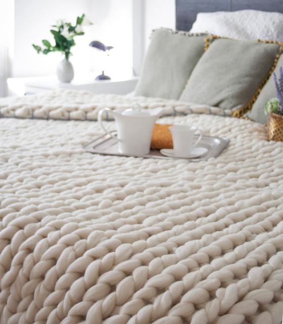 SUPER Chunky Braided Jersey Blanket