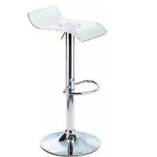 Transparent Hydraulic-lift Adjustable Bar Stools (Set of 2)