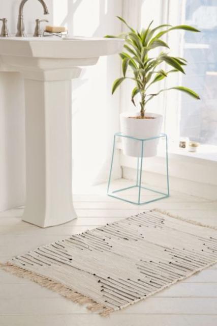 Connected Stripe Rag Rug