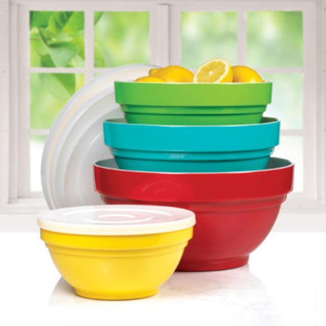 Melamine 4-pc Mixing Bowl Set With Lids