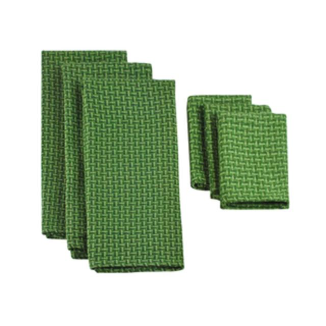 Design Imports Vineyard Green Heavyweight Dishtowel and Dishcloth (Set of 3)