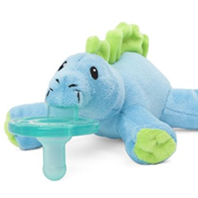 Wubbanub Brights Infant Pacifier - Baby Dino