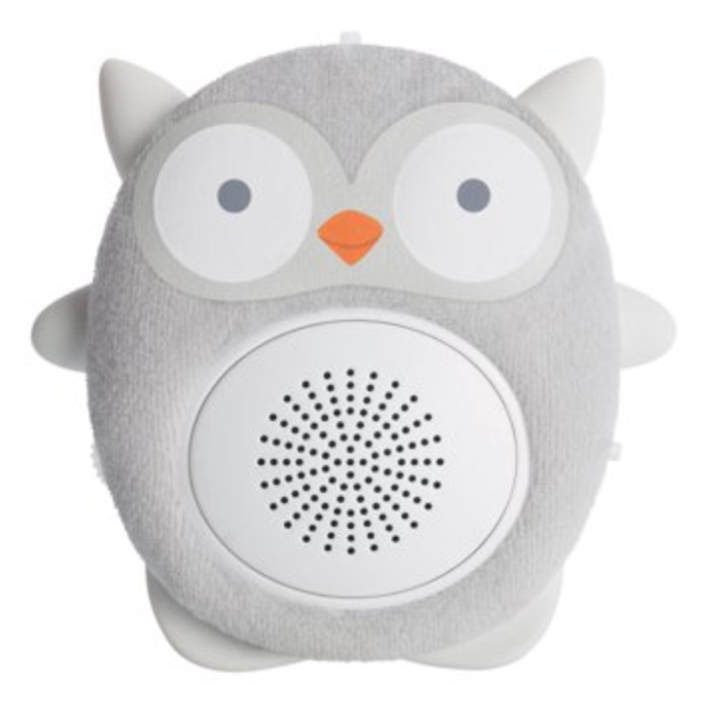 SoundBub by WavHello, White Noise Machine and Bluetooth Speaker, Portable and Rechargeable Baby Sleep Sound Soother | Ollie the Owl, Grey