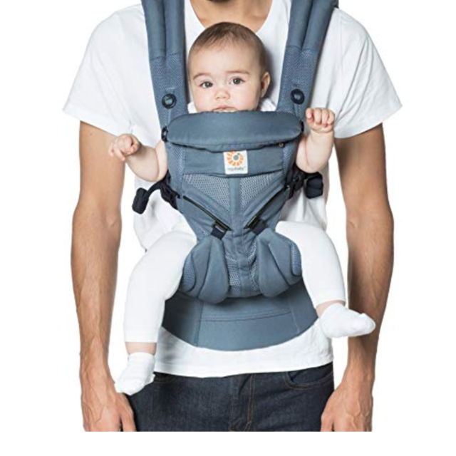 Ergobaby Omni 360 Cool Air Mesh Ergonomic Baby Carrier All Carry Positions, Newborn to Toddler, Oxford Blue
