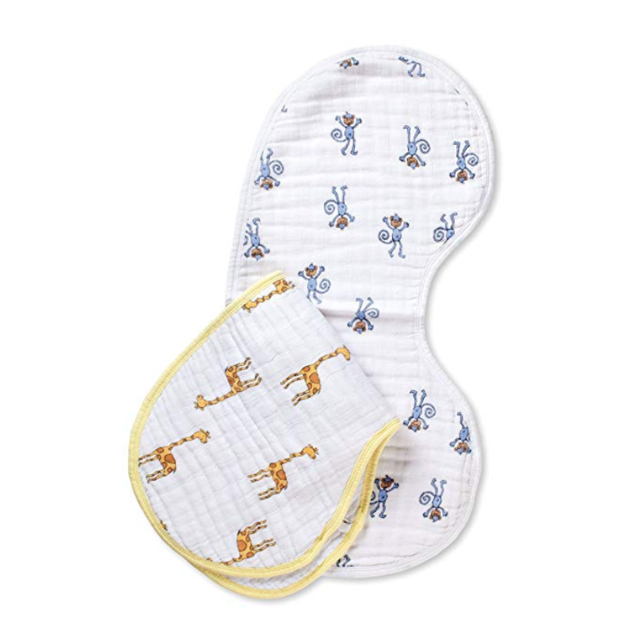 aden + anais burpy bib 2 pack, jungle jam