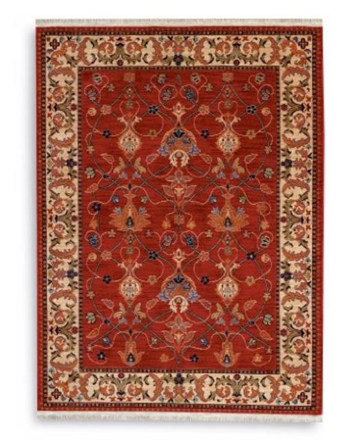 Karastan English Manor Collection William Morris Red 2'6" X 4'