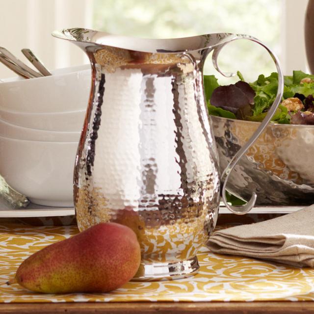 Silver Hammered Serveware Pitcher
