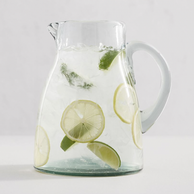 Santino Handcrafted Recycled Glass Pitcher