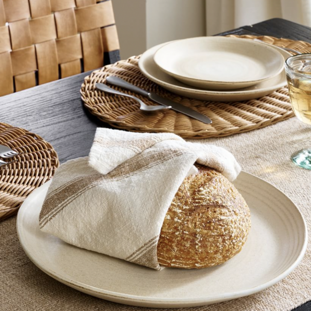 Larkin Stoneware Serving Platter (White)