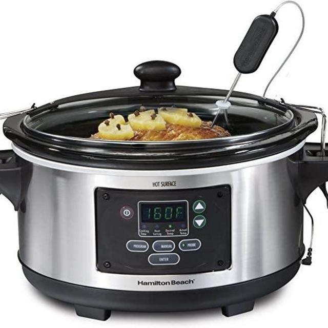 Hamilton Beach 6 Quart Programmable Slow Cooker (Stainless Steel)
