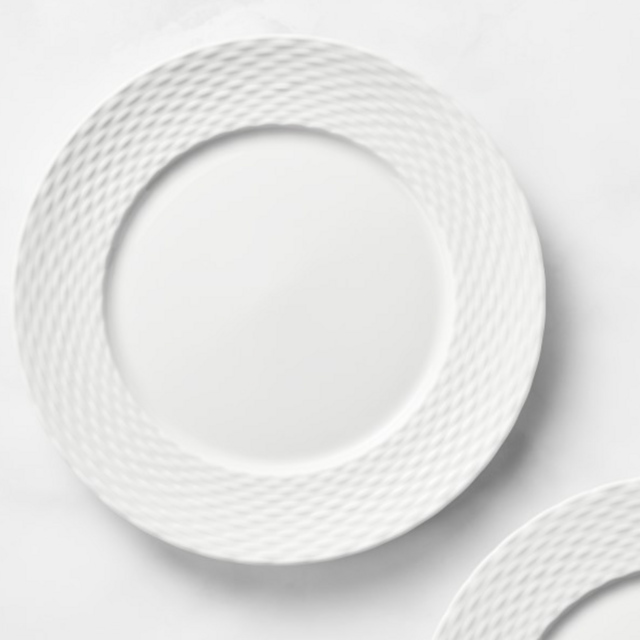 Pillivuyt Basketweave Porcelain Salad Plates - Set of 4