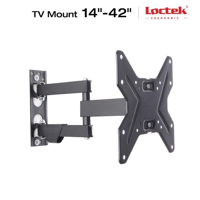 Loctek L1 Black Tilt Swivel Extend Full Motion Tv Wall Mount Bracket Vesa 200*200 for Screen 14"-42" Tv Samsung/coby/lg/vizio/sharp/sony/toshiba/seik Etc-(l1 14"-42")