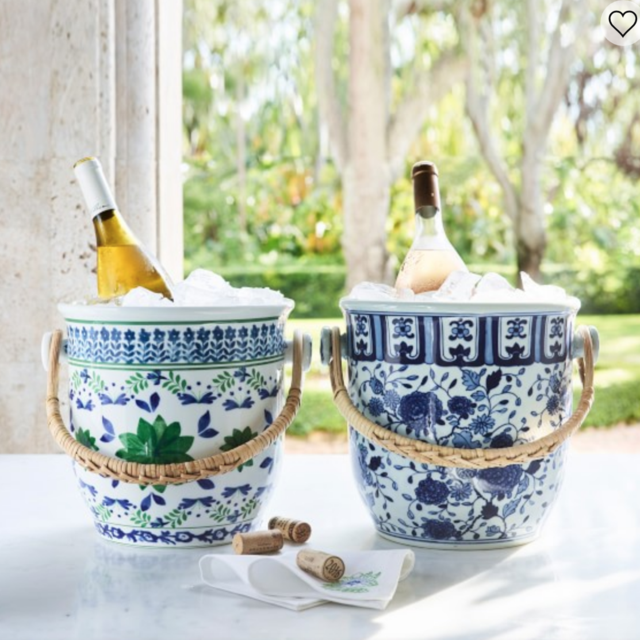 AERIN Ardsley Champagne Bucket with Woven Handle