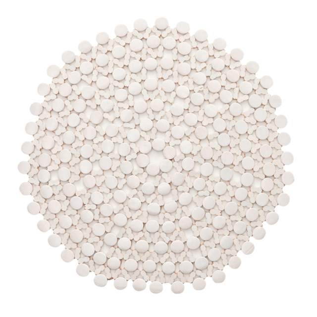 Kim Seybert Round Bamboo Placemat in White