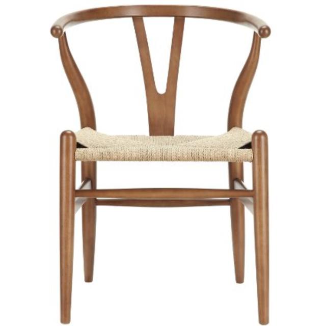 Poly and Bark Wegner Wishbone Style Chair, Walnut, Set of 2