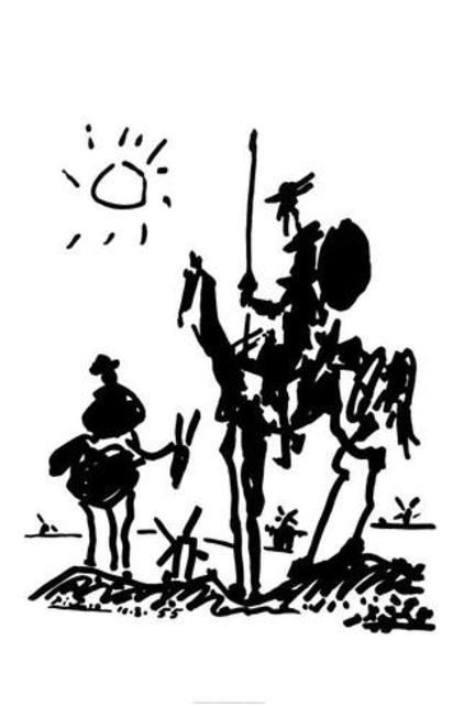 Don Quixote 24x36 Print - white frame