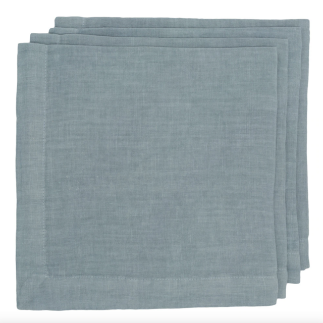Hudson Grace Cloudy Hand-dyed Linen Napkin, 22" (Cloudy, Set of 12)