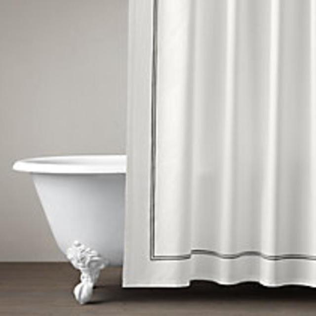 Italian Hotel Satin Stitch Shower Curtain (Standard + Greystone)