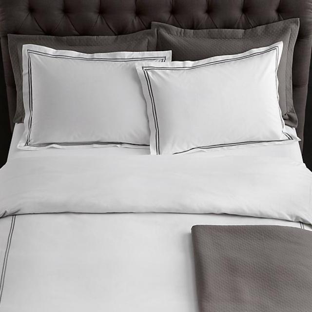 Italian Hotel Satin Duvet Cover - Greystone / Queen