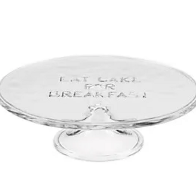 eat cake for breakfast cake plate