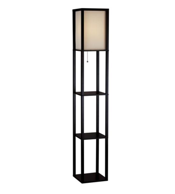 Adesso Wright 1 Light Tall Floor Lamp in Black Walnut 3138-01