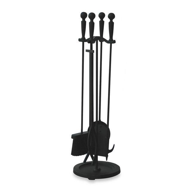 UniFlame® F-1583B 5-Piece Black Fire Set with Ball Handles