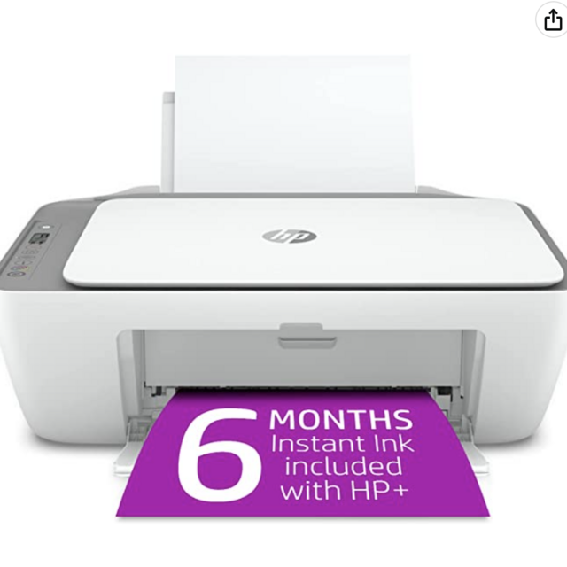 HP DeskJet 2755e Wireless Color All-in-One Printer with bonus 6 months Instant Ink with HP+