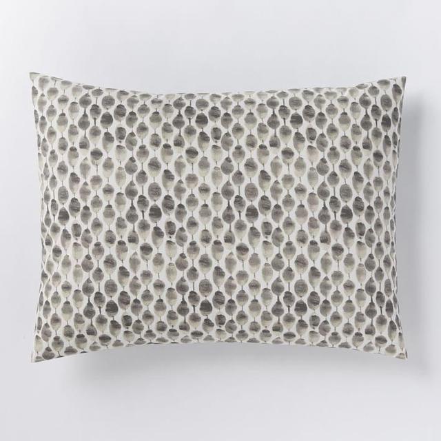 Organic Stamped Dots Standard Sham in Slate