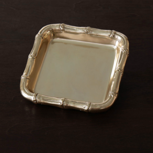 GIFTABLES Sierra Modern Bamboo Cocktail Napkin Holder (Gold)