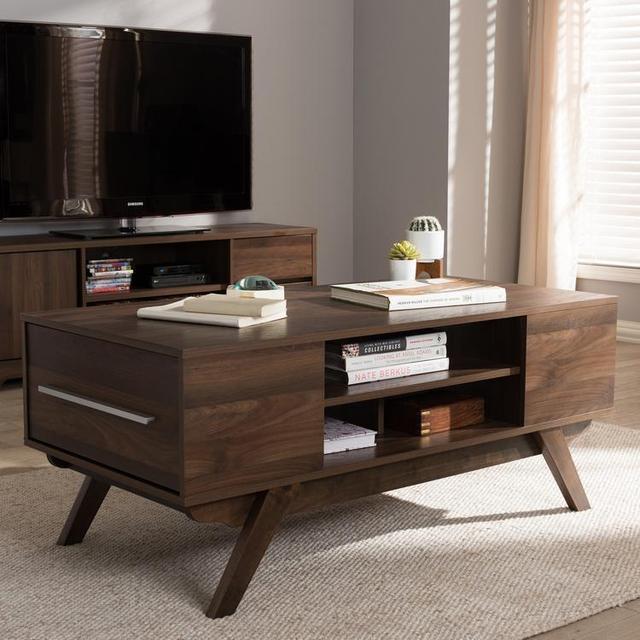 Baxton Studio - Wood 2-Drawer Coffee Table