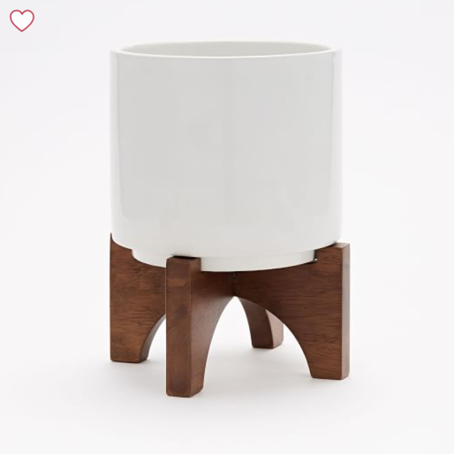 Mid-Century Turned Leg Tabletop Planters